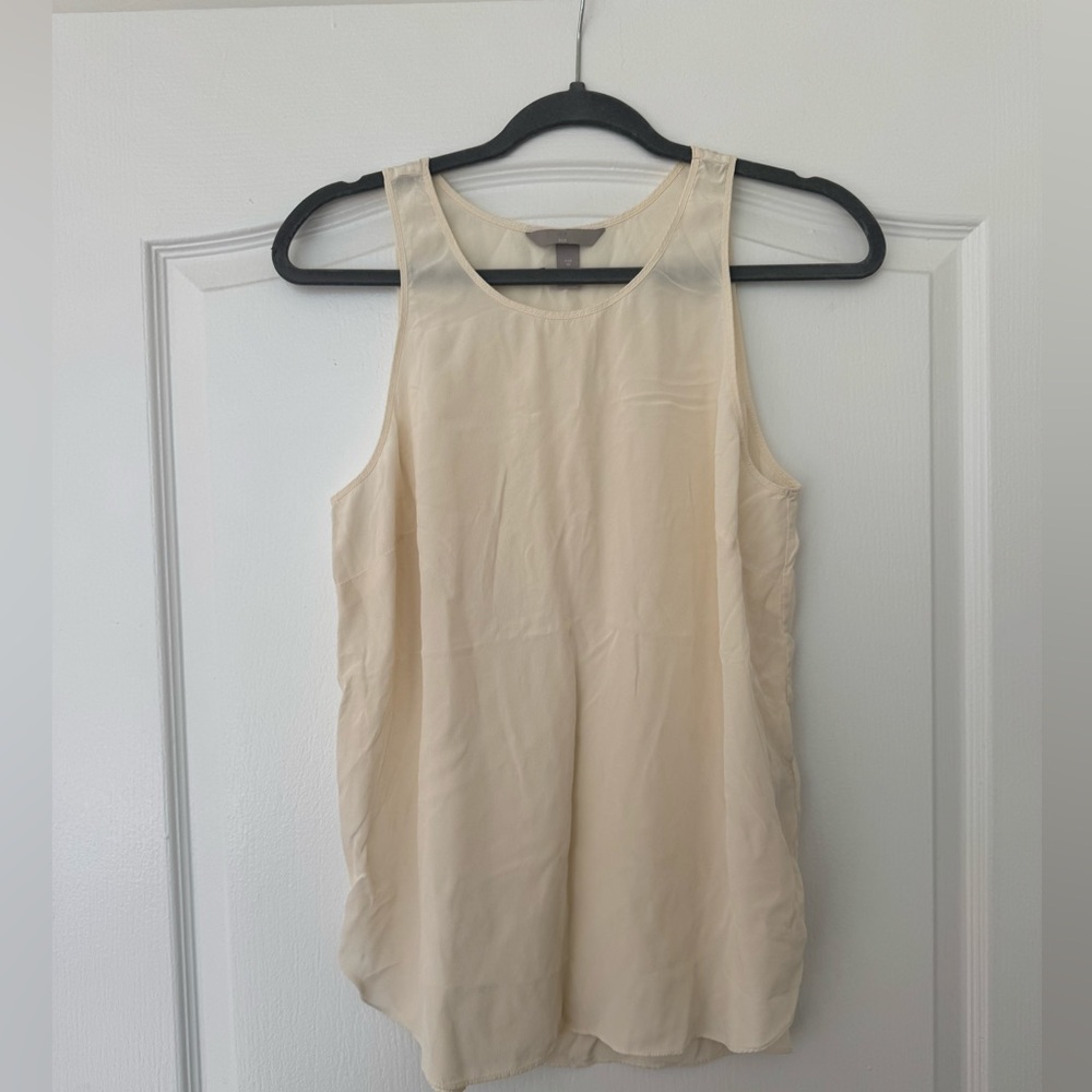 100% Silk: H&M Cream Silk Blouse